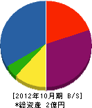 森田建設 貸借対照表 2012年10月期