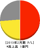 大阪ライン企画 損益計算書 2013年2月期