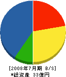 好井鐵工所 貸借対照表 2008年7月期