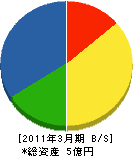 鈴木建設工業 貸借対照表 2011年3月期