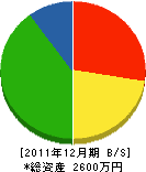 長沢電気工事 貸借対照表 2011年12月期