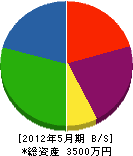 爽電社 貸借対照表 2012年5月期