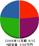 須田木工 貸借対照表 2008年12月期