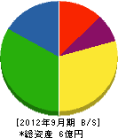 田部鉄工エンジニアリング 貸借対照表 2012年9月期
