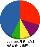 北海道ライン興業 貸借対照表 2011年6月期