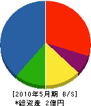 島津組 貸借対照表 2010年5月期