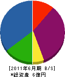 冨士川機械 貸借対照表 2011年6月期