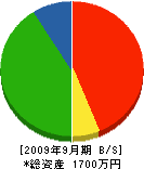 篠田建設 貸借対照表 2009年9月期