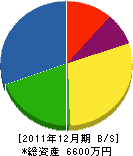島津塗装 貸借対照表 2011年12月期