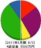 松浦建設 貸借対照表 2011年6月期