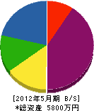 高田通信特機 貸借対照表 2012年5月期