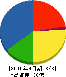 岡田土建工業 貸借対照表 2010年9月期