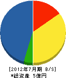 神戸電機工業 貸借対照表 2012年7月期