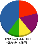 小野里電気 貸借対照表 2013年3月期