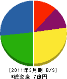 堀田建設 貸借対照表 2011年3月期