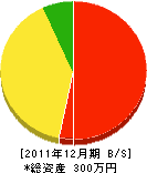 高田管工設備 貸借対照表 2011年12月期