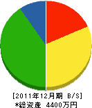 佐藤設備工業 貸借対照表 2011年12月期