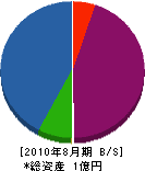 近江庭園 貸借対照表 2010年8月期