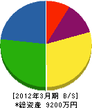 富山県標識保全 貸借対照表 2012年3月期