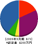 木村水道設備 貸借対照表 2009年9月期