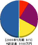 松本建設工業 貸借対照表 2008年5月期