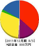 ヤマシナ地建 貸借対照表 2011年12月期