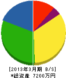 三京開発 貸借対照表 2013年3月期