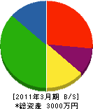 國光電氣工事 貸借対照表 2011年3月期