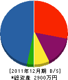 庄﨑工務店 貸借対照表 2011年12月期