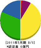 会津建設 貸借対照表 2011年5月期