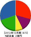 藤井工業 貸借対照表 2012年12月期