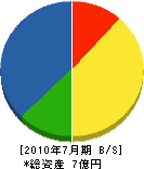 粕川商事 貸借対照表 2010年7月期