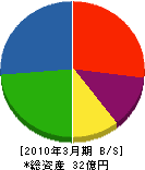 日本総合施設 貸借対照表 2010年3月期