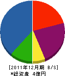 永島建設 貸借対照表 2011年12月期