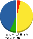 栄和電工 貸借対照表 2012年10月期