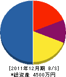 野村設備 貸借対照表 2011年12月期