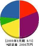 栃木修景工業 貸借対照表 2008年8月期