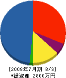 坂庄土建 貸借対照表 2008年7月期