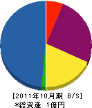 齊藤商会 貸借対照表 2011年10月期