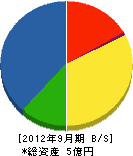 千代田電気 貸借対照表 2012年9月期
