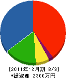 福田電気工事店 貸借対照表 2011年12月期