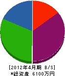 亀山工業 貸借対照表 2012年4月期