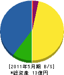 松電舎 貸借対照表 2011年5月期
