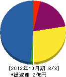 池田造園 貸借対照表 2012年10月期