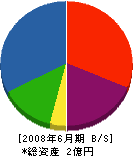 元晃工業 貸借対照表 2008年6月期