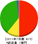 麻生田開発 貸借対照表 2011年7月期