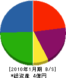 佐藤建材工業 貸借対照表 2010年1月期