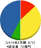 岡本土木 貸借対照表 2010年6月期