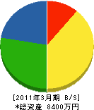 東京世田谷電設工業（同） 貸借対照表 2011年3月期