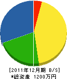 鈴木水道工事店 貸借対照表 2011年12月期